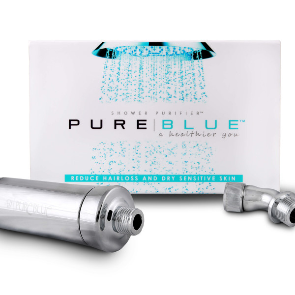 H2O Pure Blue Shower Filter that Eliminates Hairloss