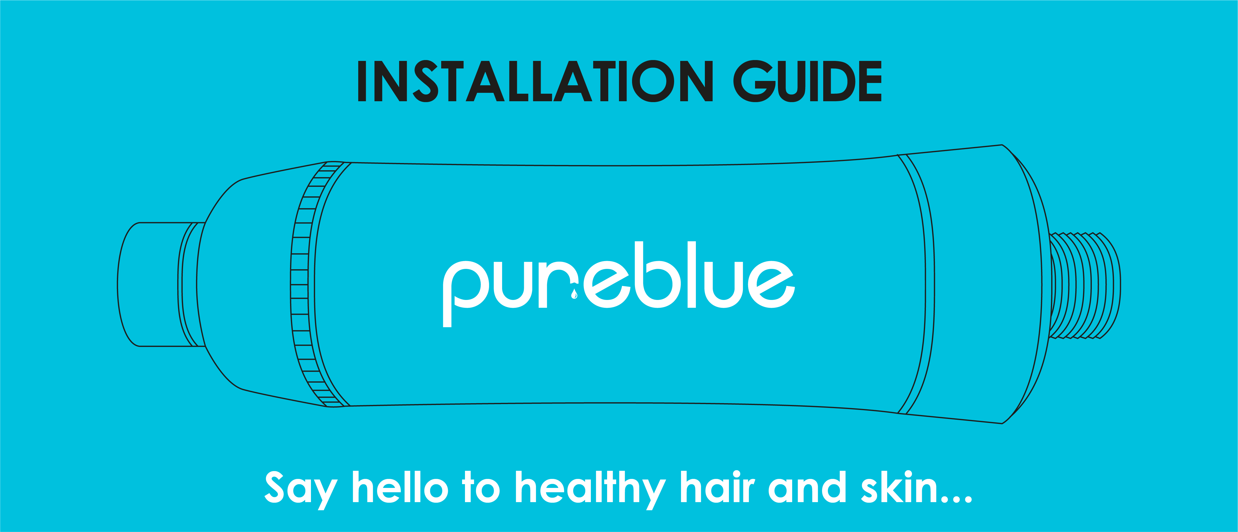 H2O Pure Blue Shower Filter Installation Guide - 1