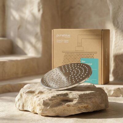 Pure Blue Rain Shower Head