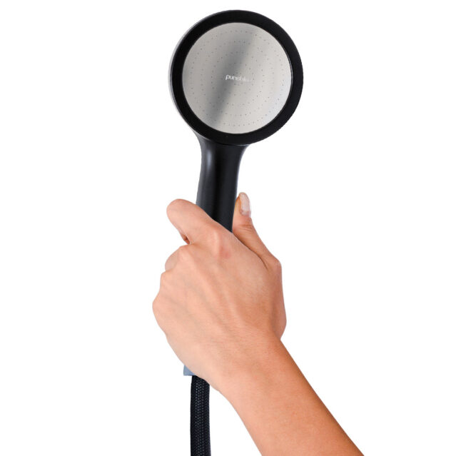 Pure Blue Handheld Power Shower - Ionic and High Pressure (Black) - Image 3