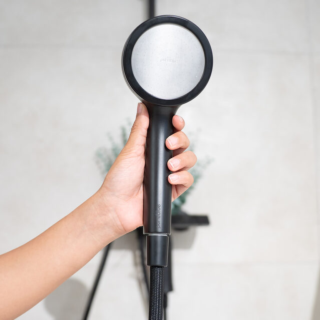 Pure Blue Handheld Power Shower - Ionic and High Pressure (Black) - Image 4